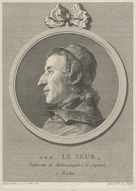 Le Seur, Professeur de Mathématiques á la Sapience, a Rome