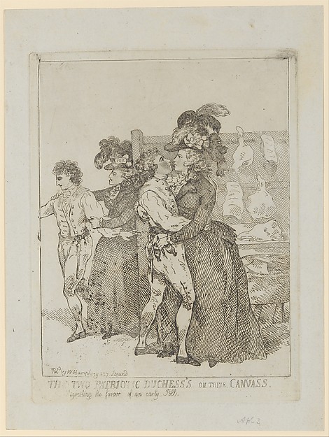 The Two Patriotic Duchesses on Their Canvass