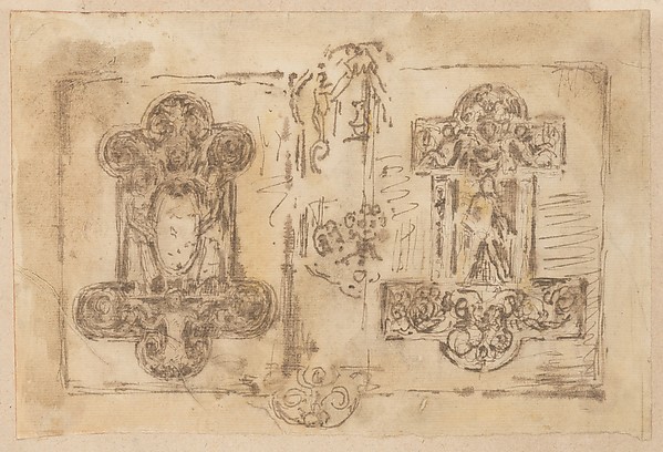 Two designs for ornamental plaques