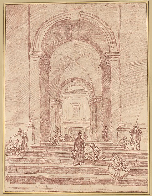 Figures in a Roman Arcade