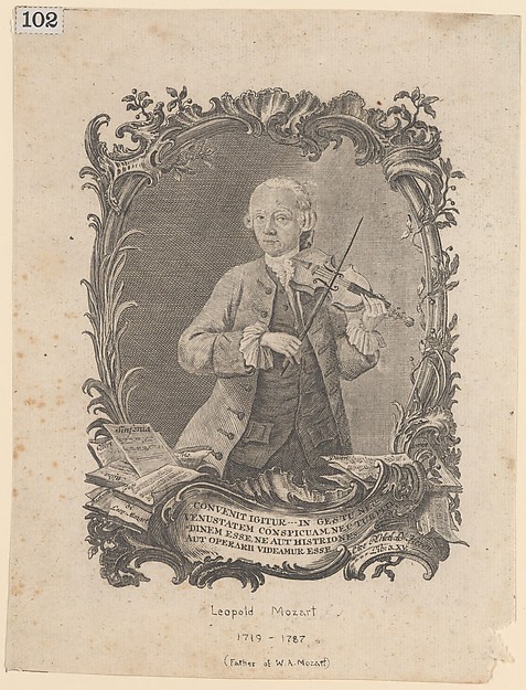 Leopold Mozart playing the violin