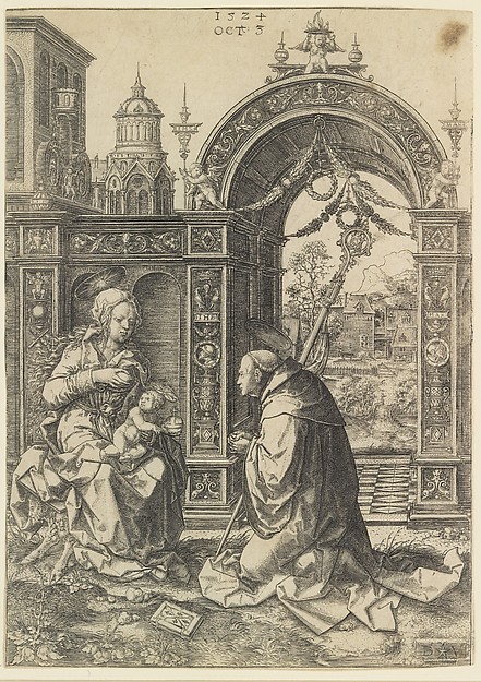 St. Bernard Adoring the Christ Child by Dirck Vellert