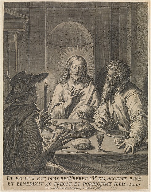 Christ in Emmaus by Johann Sadeler I