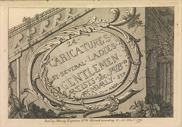Title Page: 24 Caricatures by Several Ladies, Gentleman, Artists, &c.