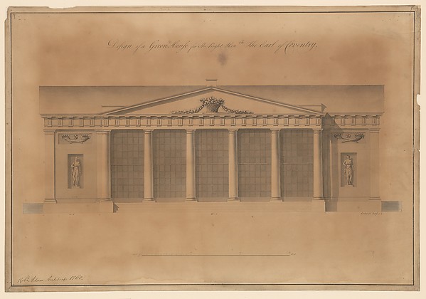 Design of a Greenhouse for the Right Honorable Earl of Coventry, Croome Court, Worcestershire (Elevation)