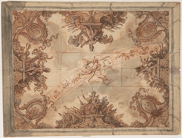 Design for the Decoration of a Ceiling with the Allegories of the Four Continents and the Signs of the Zodiac