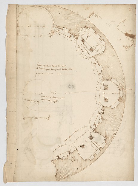 Pantheon, partial plan; details (recto) Pantheon, rectangular niche, perspective; vault, detail (verso)