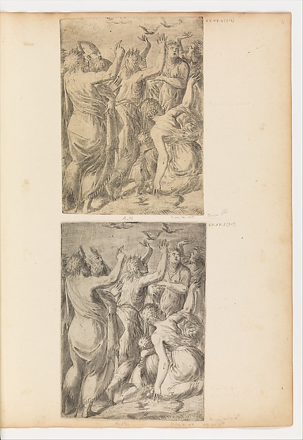 Moses Showing the Quails to the Israelites by Andrea Schiavone (Andrea Meldola)