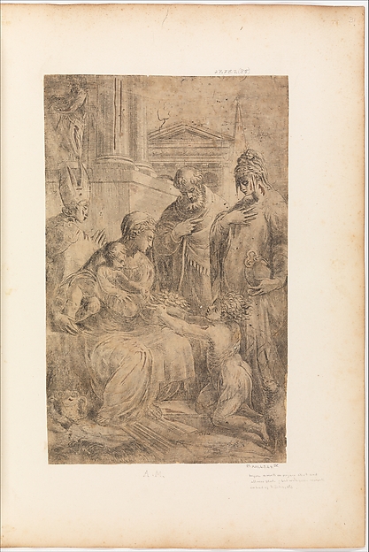 Holy Family with Saints by Andrea Schiavone (Andrea Meldola)