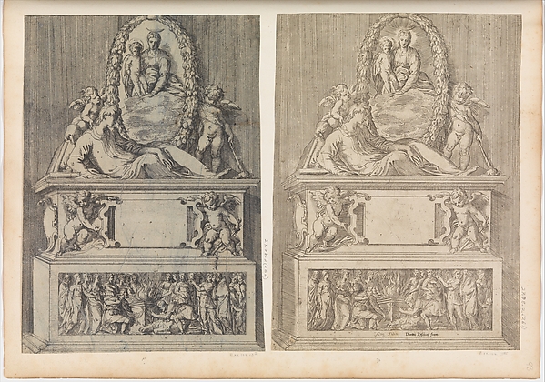 Tomb Surmounted by the Madonna and Child in an Oval Wreath by Angiolo Falconetto