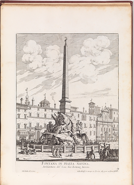 Fontana in Piazza Navona [Fontana dei Quattro Fiumi], from "La Fontane di Roma nelle Piazze e Luoghi Publici (...)"