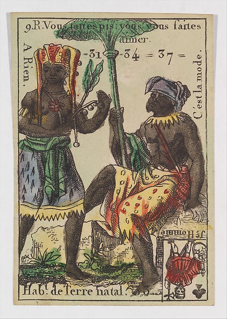 Hab.t de Terre natal, from the playing cards (for quartets) "Costumes des Peuples Étrangers"