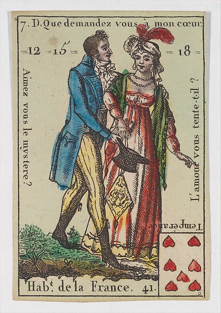 Hab.t de la France, from the playing cards (for quartets) "Costumes des Peuples Étrangers" by Anonymous, French, 18th century, The Metropolitan Museum of Art