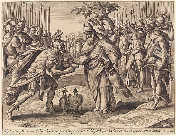 The Meeting of Abraham and Melchizedek, from "The Story of Abraham" by Adriaen Collaert