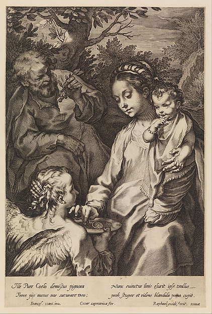 The Holy Family with the Porridge Bowl by Raffaello Guidi