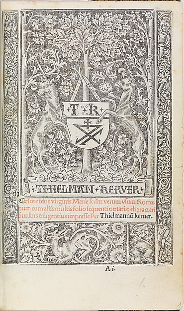 Horae, B.M.V. use of Rome by Thielman Kerver, The Metropolitan Museum of Art