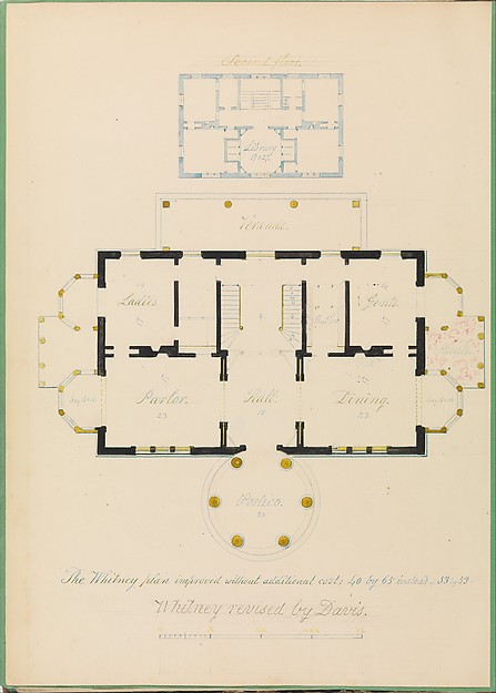 House for Henry Whitney, New Haven, Connecticut (revised plan)