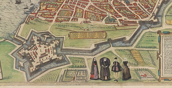 Palazzo Farnese at Caprarola from Braun and Hogenberg's Civitates Orbis Terrarum