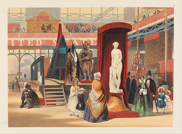 View in the East Nave; The Greek Slave, by Power [sic], from "Recollections of the Great Exhibition, 1851"