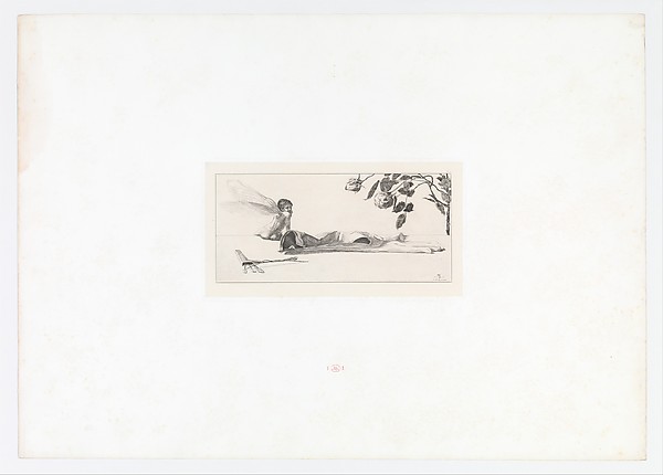 Amor (Cupid) from Ein Handschuh (A Glove). Cyclus von zehn Compositionen radirt. Rad. Opus VI, Plate X. First edition