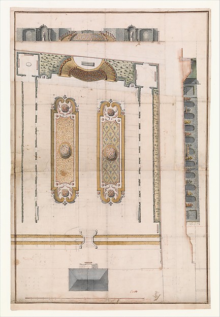 Design for the Garden of a Hotel on Rue des Amandiers, Paris