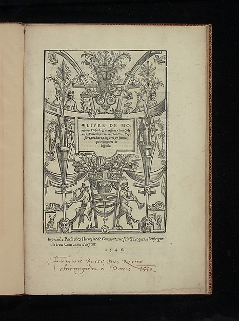 Livre de Moresques, title page (recto) by Cornelis Bos, The Metropolitan Museum of Art