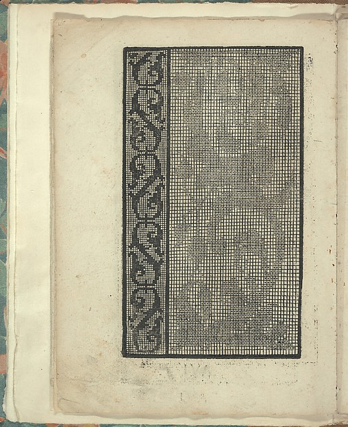 Opera Nova Universali intitulata Corona di racammi, page 6 (verso)