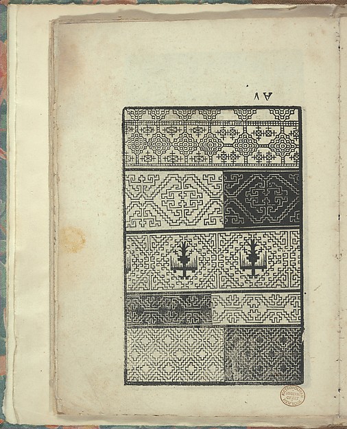 Opera Nova Universali intitulata Corona di racammi, page 17 (verso)