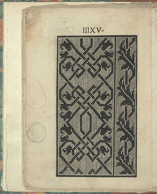 Opera Nova Universali intitulata Corona di racammi, page 20 (verso)