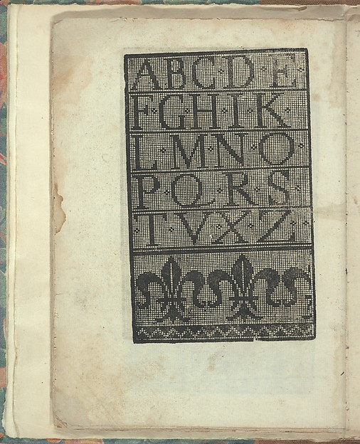 Opera Nova Universali intitulata Corona di racammi, page 25 (verso)