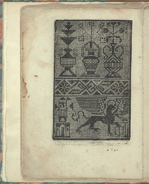 Opera Nova Universali intitulata Corona di racammi, page 26 (verso)