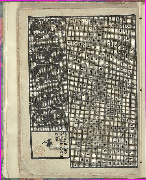 Opera Nova Universali intitulata Corona di racammi, page 38 (verso)