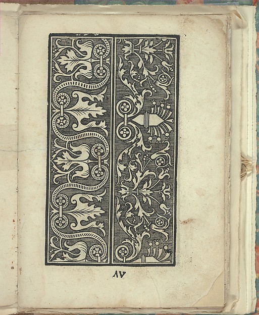 Opera Nova Universali intitulata Corona di racammi, page 5 (recto)