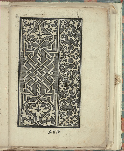 Opera Nova Universali intitulata Corona di racammi, page 7 (recto)