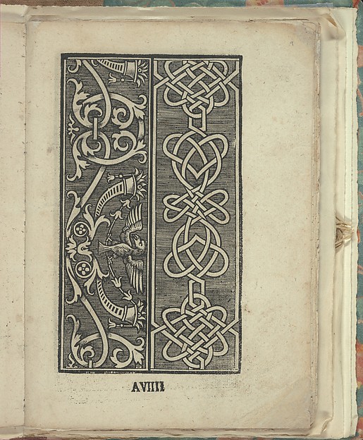 Opera Nova Universali intitulata Corona di racammi, page 9 (recto)