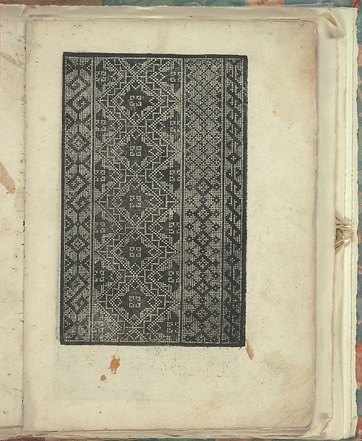 Opera Nova Universali intitulata Corona di racammi, page 16 (recto)