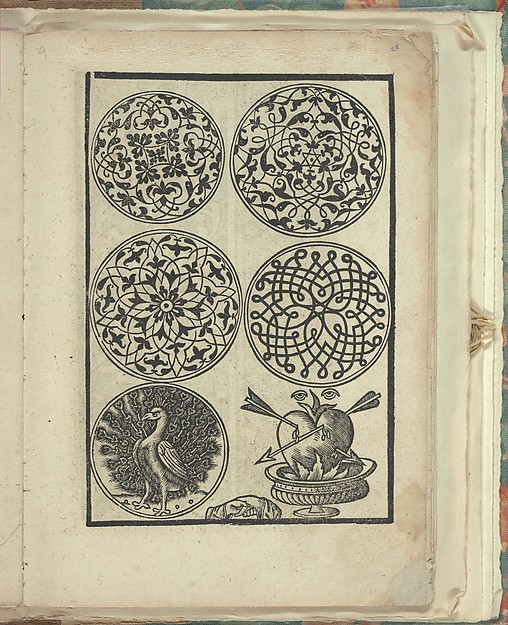 Opera Nova Universali intitulata Corona di racammi, page 28 (recto)