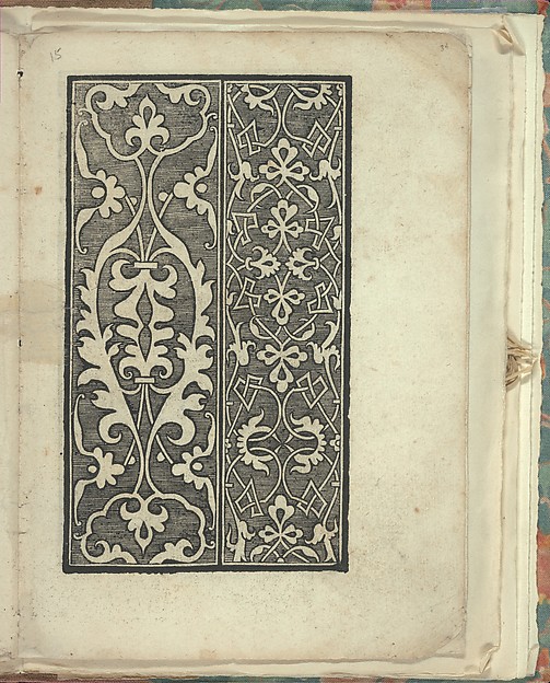 Opera Nova Universali intitulata Corona di racammi, page 34 (recto)