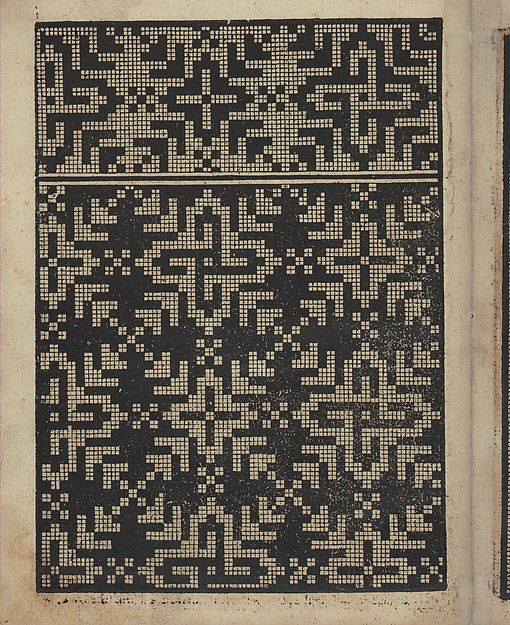 Libbretto nouellamete composto per maestro Domenico da Sera...lauorare di ogni sorte di punti, page 19 (verso)