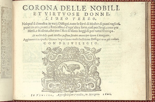 Corona delle Nobili et Virtuose Donne: Libro I-IV, page 57 (recto)
