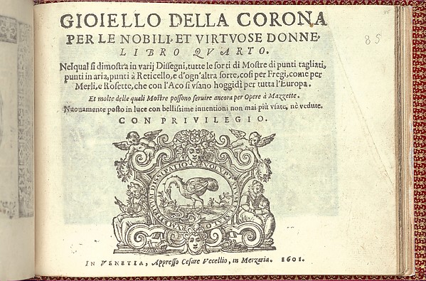 Corona delle Nobili et Virtuose Donne: Libro I-IV, page 85 (recto)