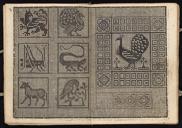 Manuscript album of designs for lace and embroidery