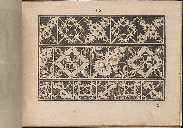 Prima Parte de' Fiori, e Disegni di varie sorti di Ricami Moderni, page 9 (recto)