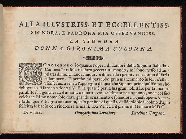 Pretiosa Gemma delle virtuose donne, page 2 (recto)
