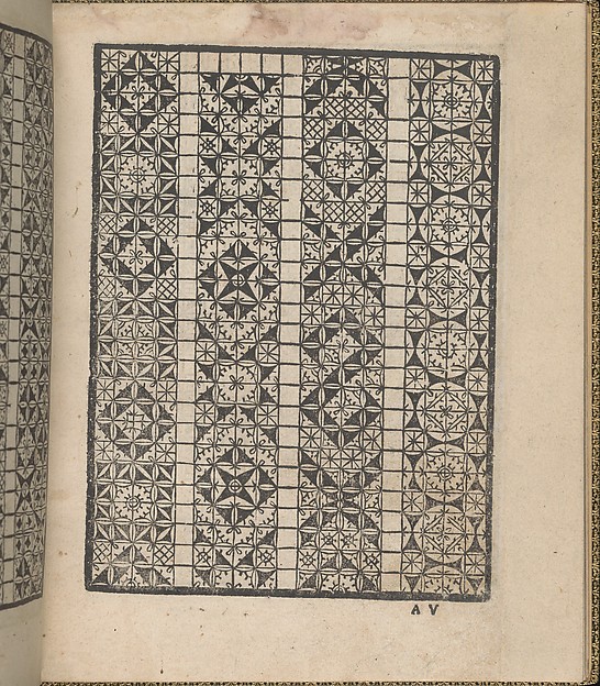 Giardineto novo di punti tagliati et gropposi per exercitio & ornamento delle donne (Venice 1554), page 3 (verso)
