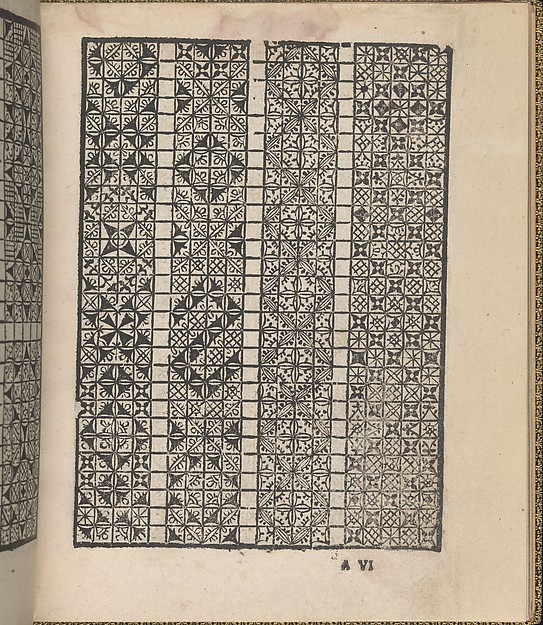 Giardineto novo di punti tagliati et gropposi per exercitio & ornamento delle donne (Venice 1554), page 4 (recto)