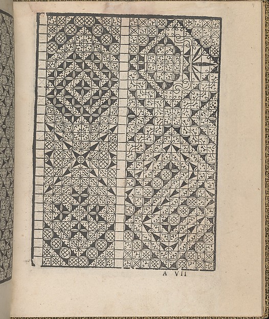 Giardineto novo di punti tagliati et gropposi per exercitio & ornamento delle donne (Venice 1554), page 4 (verso)