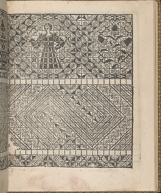 Giardineto novo di punti tagliati et gropposi per exercitio & ornamento delle donne (Venice 1554), page 7 (verso)