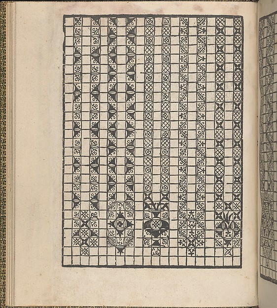 Giardineto novo di punti tagliati et gropposi per exercitio & ornamento delle donne (Venice 1554), page 14 (verso)