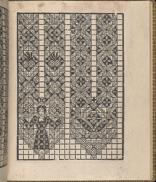 Giardineto novo di punti tagliati et gropposi per exercitio & ornamento delle donne (Venice 1554), page 9 (recto)